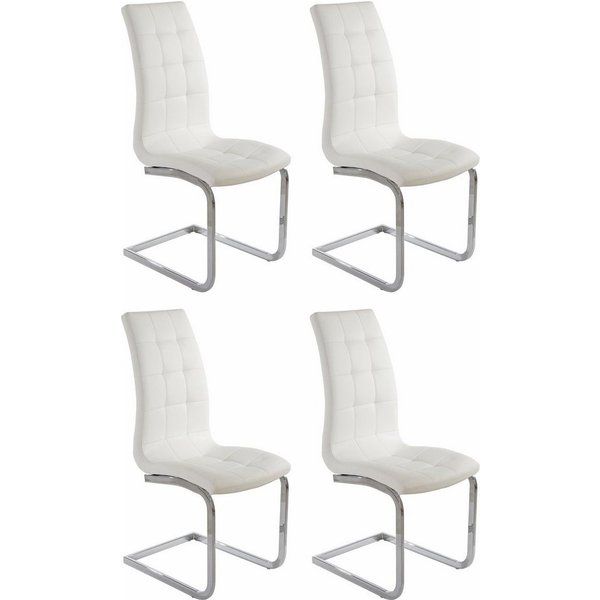 OTTO home Freischwinger Lola (Set, 4 St), 2 oder 4 Stück, Bezug in Kunstleder oder Samtsoff, chrom Metallgestell