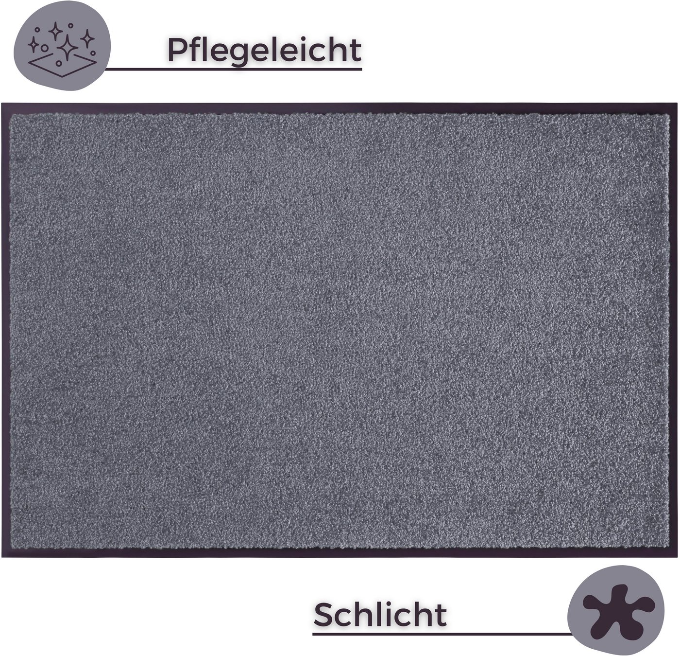 OTTO home Fußmatte Clean & Walk, rechteckig, Höhe: 7 mm, Schmutzfangmatte, Türmatte, In- und Outdoor, Teppich, Läufer, waschbar – Bild 3 von 5