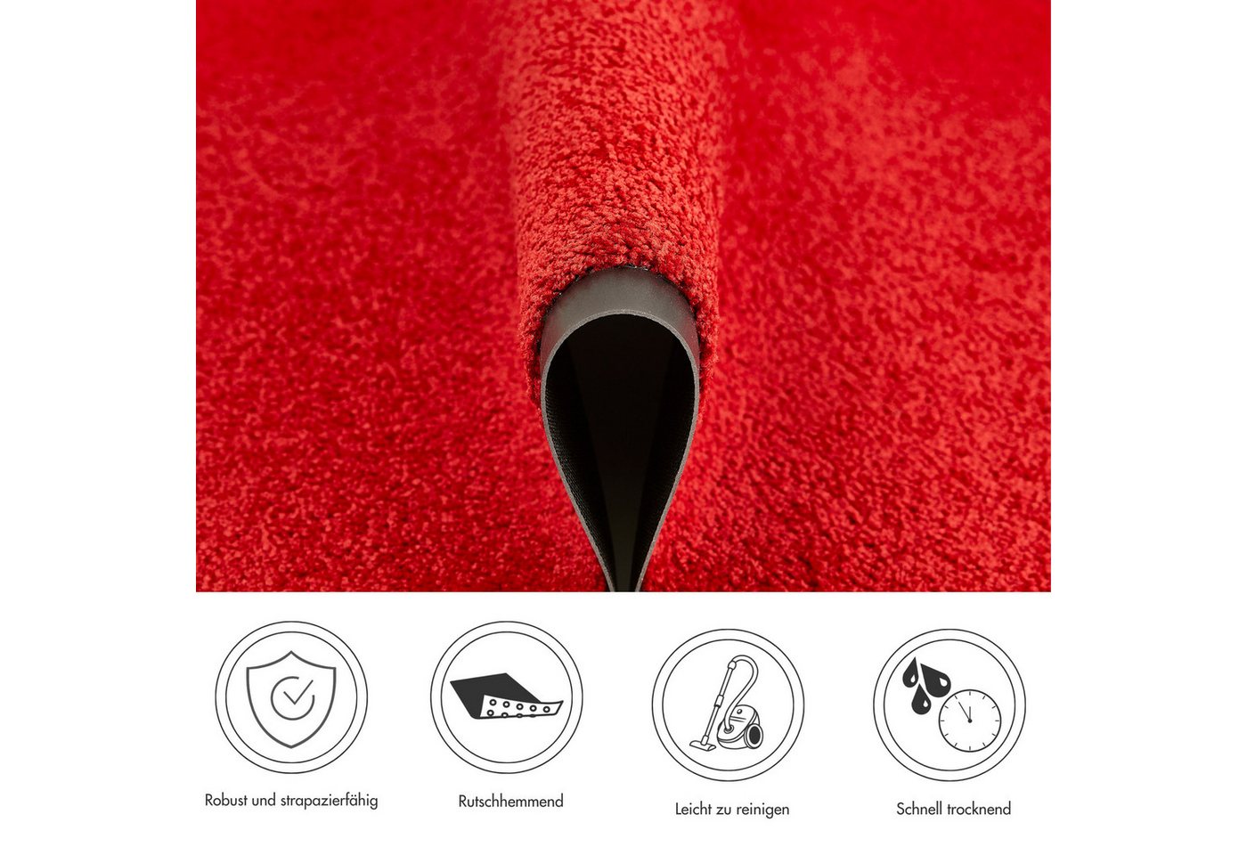 OTTO home Fußmatte Emil, rechteckig, Höhe: 6 mm, Schmutzfangmatte für den Innenbereich, unifarben – Bild 5 von 5