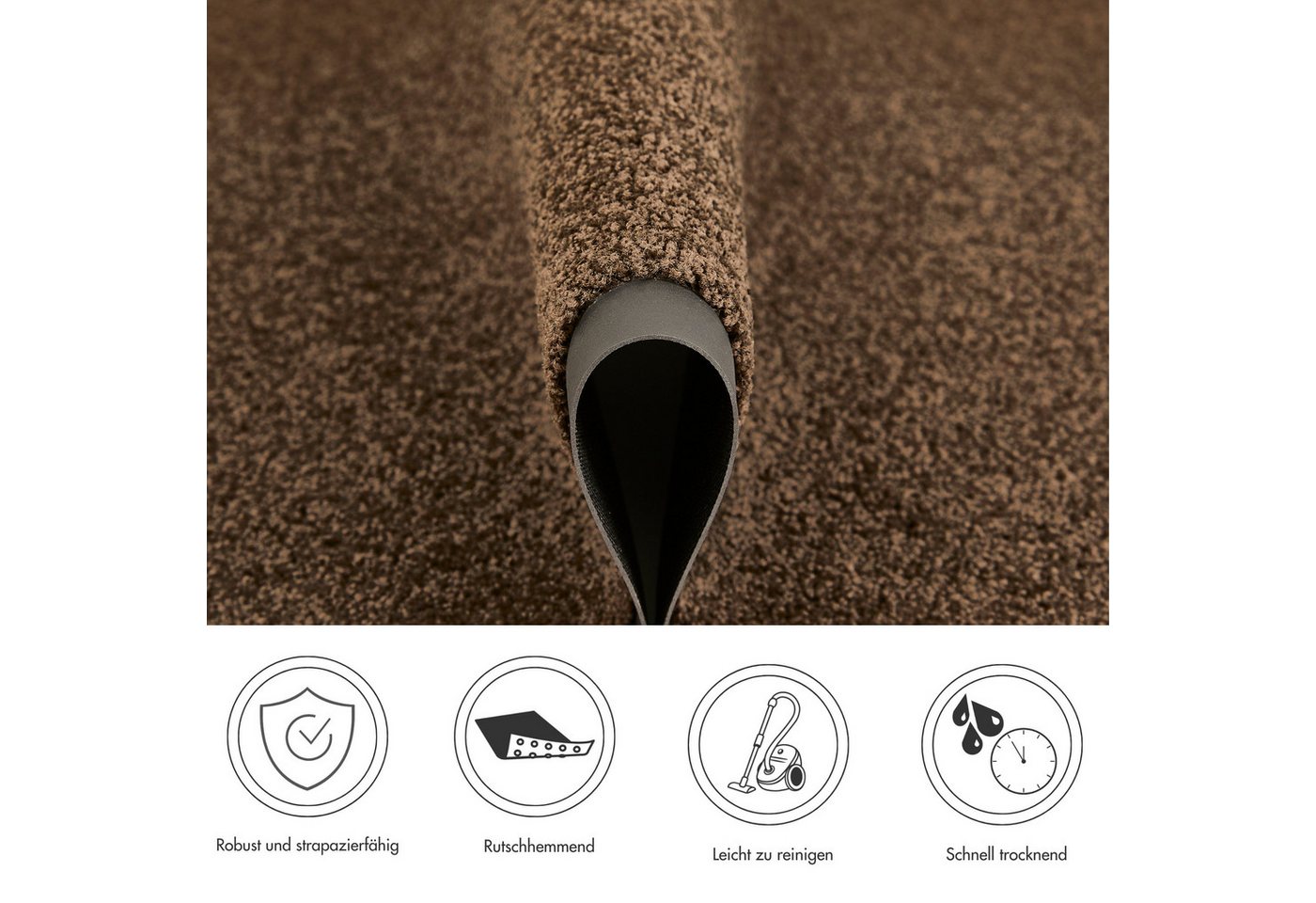 OTTO home Fußmatte Emil, rechteckig, Höhe: 6 mm, Schmutzfangmatte für den Innenbereich, unifarben – Bild 5 von 5