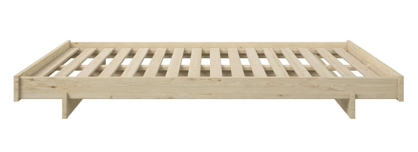 OTTO home Futonbett Senja, Bett, Massivholzbett, minimalistisches Design (B/T/H: 148/205,1/22,6 cm), inklusive Lattenrost, Liegefläche 140x200 cm, aus massiver  – Bild 5 von 5