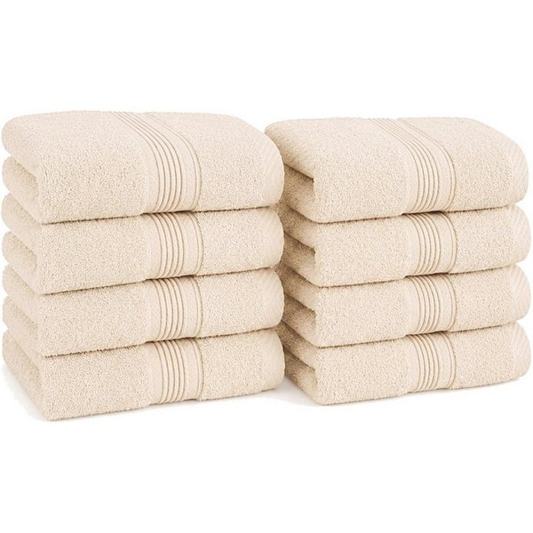 OTTO home Gästehandtücher Finnja, 8 Premium Gästehandtücher, 30x50cm, Frottier (8-St), 100% Baumwolle, 550 gr/m², unifarben, weich, 5 Jahre Garantie