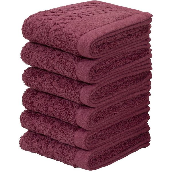 OTTO home Gästehandtücher Regona, Gästehandtücher 30x50cm, flauschig und weich, 500 gr/m², Frottier (Set, 6-St), Premium Handtücher mit Bordüre, Set, 100% Baumw