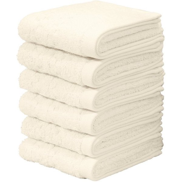 OTTO home Gästehandtücher Regona, Gästehandtücher 30x50cm, flauschig und weich, 500 gr/m², Frottier (Set, 6-St), Premium Handtücher mit Bordüre, Set, 100% Baumw