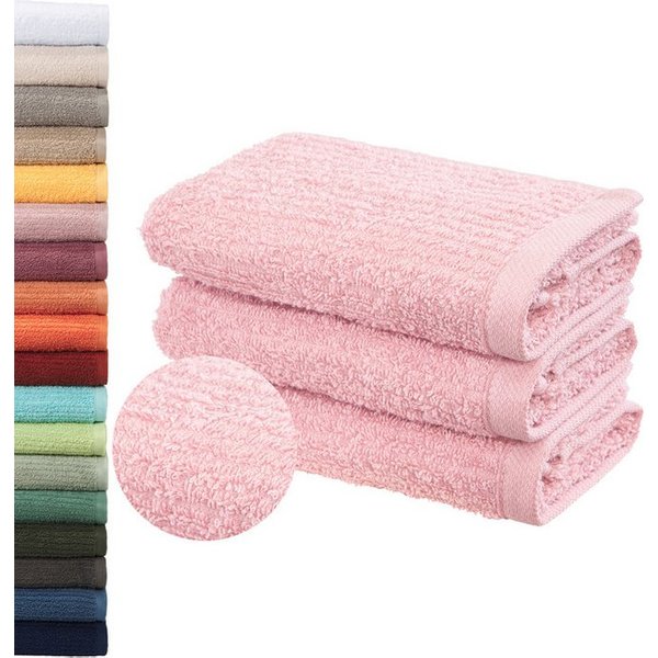 OTTO home Gästehandtücher Riva, 30x50, Premium Handtücher, 500 gr/m², Webfrottier (3-St), Hoch-Tief-Struktur, Streifen, weich, 5 Jahre Garantie