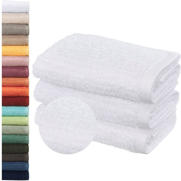 OTTO home Gästehandtücher Riva, 30x50, Premium Handtücher, 500 gr/m², Webfrottier (3-St), Hoch-Tief-Struktur, Streifen, weich, 5 Jahre Garantie