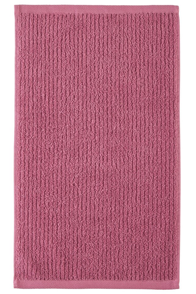 OTTO home Gästehandtücher Riva, 30x50, Premium Handtücher, 500 gr/m², Webfrottier (3-St), Hoch-Tief-Struktur, Streifen, weich, 5 Jahre Garantie – Bild 4 von 5