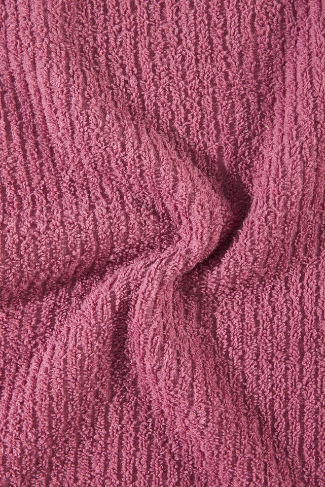 OTTO home Gästehandtücher Riva, 30x50, Premium Handtücher, 500 gr/m², Webfrottier (3-St), Hoch-Tief-Struktur, Streifen, weich, 5 Jahre Garantie – Bild 5 von 5