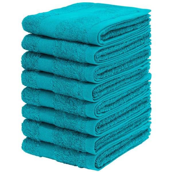OTTO home Gästehandtücher Vanessa, 8 Gästehandtücher, 30x50cm, in Standard- und Premium-Qualität, Walkfrottee (Set, 8-St), Handtücher mit Bordüre, 100% Baumwoll