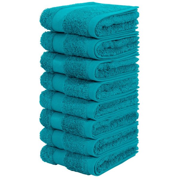 OTTO home Gästehandtücher Vanessa, 8 Gästehandtücher, 30x50cm, in Standard- und Premium-Qualität, Walkfrottee (Set, 8-St), Handtücher mit Bordüre, 100% Baumwoll