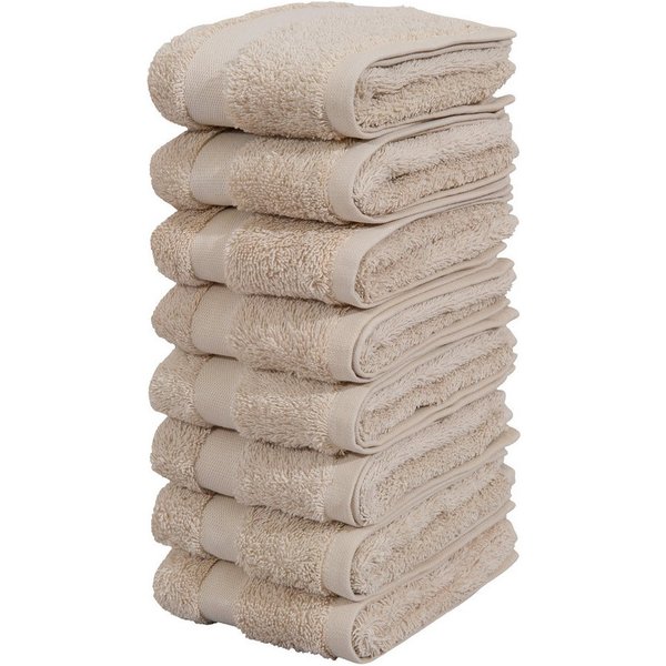 OTTO home Gästehandtücher Vanessa, 8 Gästehandtücher, 30x50cm, in Standard- und Premium-Qualität, Walkfrottee (Set, 8-St), Handtücher mit Bordüre, 100% Baumwoll