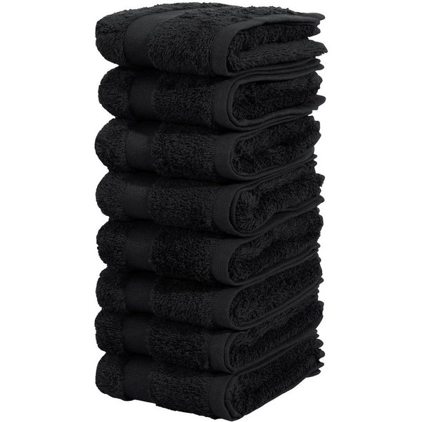 OTTO home Gästehandtücher Vanessa, 8 Gästehandtücher, 30x50cm, in Standard- und Premium-Qualität, Walkfrottee (Set, 8-St), Handtücher mit Bordüre, 100% Baumwoll