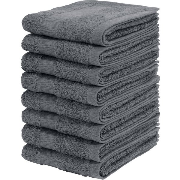 OTTO home Gästehandtücher Vanessa, 8 Gästehandtücher, 30x50cm, in Standard- und Premium-Qualität, Walkfrottee (Set, 8-St), Handtücher mit Bordüre, 100% Baumwoll