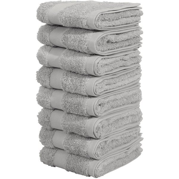 OTTO home Gästehandtücher Vanessa, 8 Gästehandtücher, 30x50cm, in Standard- und Premium-Qualität, Walkfrottee (Set, 8-St), Handtücher mit Bordüre, 100% Baumwoll
