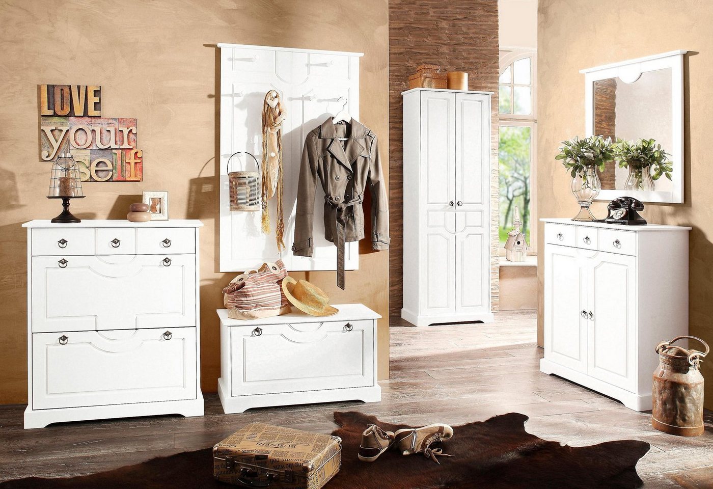 OTTO home Garderoben-Set Klera, (Set, 4-St), 4-teilig, aus massiver Kiefer, FSC®-zertifiziert – Bild 5 von 5