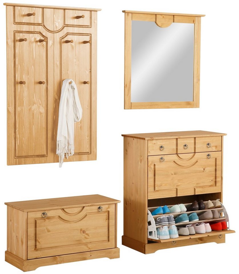 OTTO home Garderoben-Set Klera, (Set, 4-St), 4-teilig, aus massiver Kiefer, FSC®-zertifiziert – Bild 2 von 5