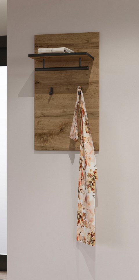 OTTO home Garderobenpaneel Cross,Breite 40 cm modernes Wandregal mit Haken und Kleiderstange, Wandgarderobe, Aufhänger, Höhe 70 cm – Bild 4 von 5