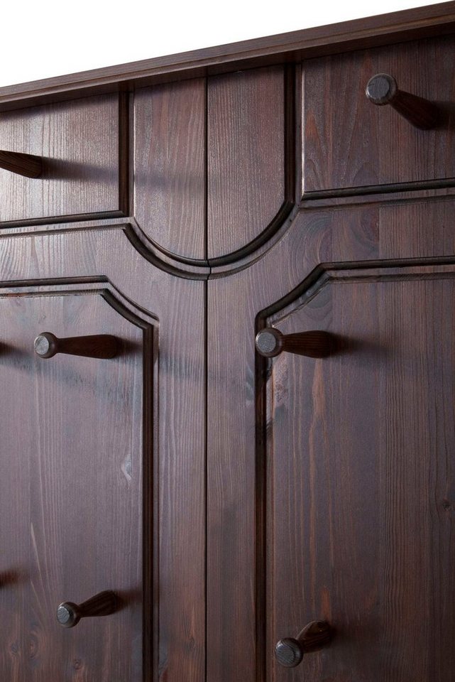 OTTO home Garderobenpaneel Klera, mit dekorativen Fräsungen, Kiefer, Landhausstil (Made in Europe), Mit 10 Kleiderhaken, aus massiver Kiefer – Bild 4 von 5