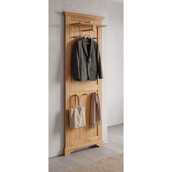 OTTO home Garderobenpaneel Rustic, aus massiver Kiefer, Höhe 190 cm, mit Ablage, Holzhaken