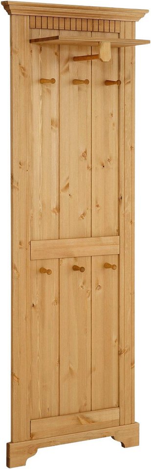OTTO home Garderobenpaneel Rustic, aus massiver Kiefer, Höhe 190 cm, mit Ablage, Holzhaken – Bild 4 von 5