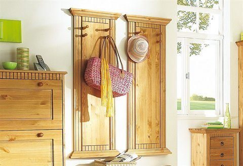 OTTO home Garderobenpaneel Rustic, Set aus 2 Paneelen, Landhausstil (2 St., Made in Europe), aus massiver Kiefer, mit dekorativen Fräsungen – Bild 3 von 5