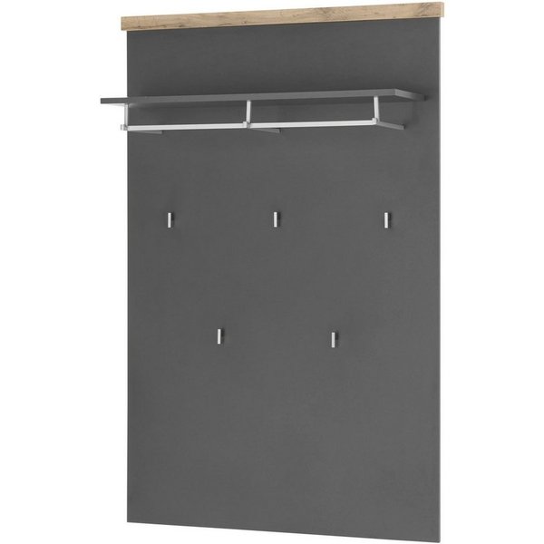 OTTO home Garderobenpaneel Westminster, Wandregal im Landhausstil Flurgarderobe Garderobe Paneel, mit Ablage, Haken & Kleiderstange aus Metall, in 2 Farben erhä