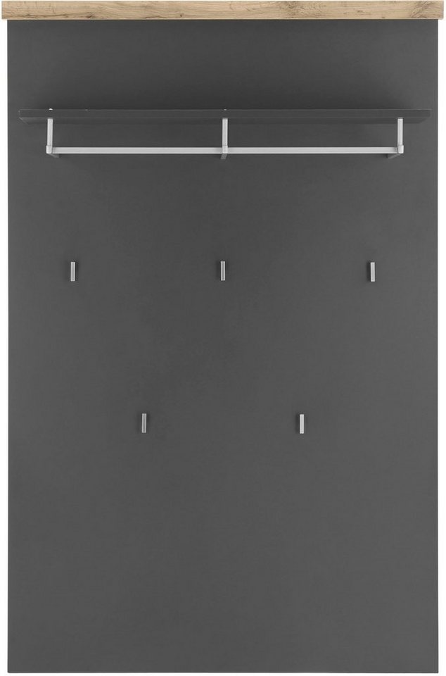 OTTO home Garderobenpaneel Westminster, Wandregal im Landhausstil Flurgarderobe Garderobe Paneel, mit Ablage, Haken & Kleiderstange aus Metall, in 2 Farben erhä – Bild 3 von 5