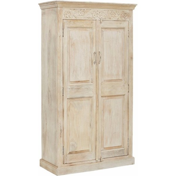 OTTO home Garderobenschrank Devdan mit dekorativen Fräsungen oben, Breite 100 cm, viel Stauraum