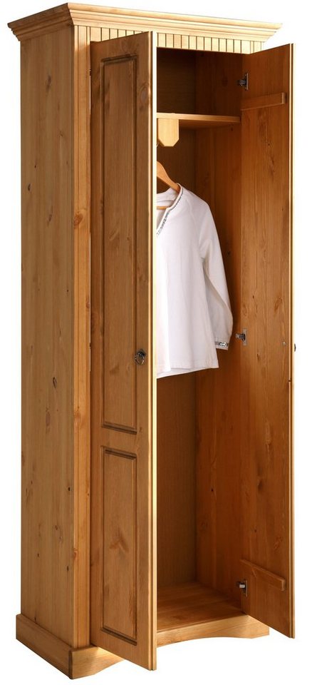 OTTO home Garderobenschrank Rustic, Dielenschrank, Dielenmöbel, Landhausstil (Made in Europe) aus massiver Kiefer, Breite 71 cm, Kassettenoptik – Bild 5 von 5