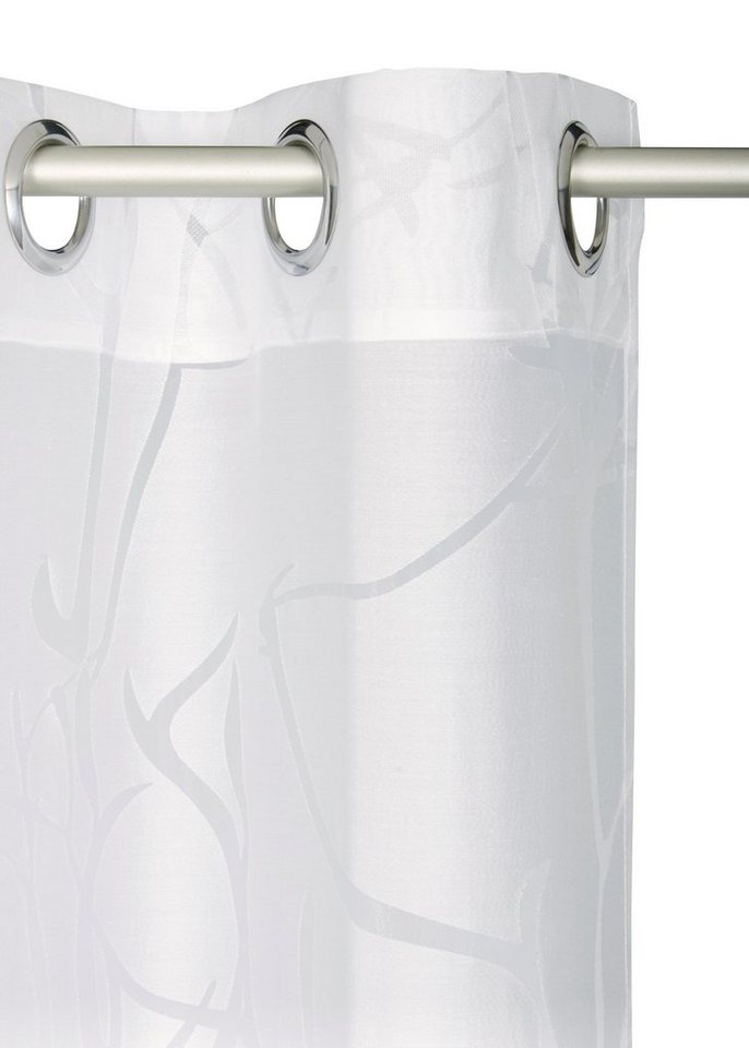 OTTO home Gardine Anna, 1 Stück, halbtransparent, Äste-Motiv (1 St), Ösen, halbtransparent, Ausbrenner, Bestseller, Äste-Motiv, Viskose, Polyester – Bild 4 von 5