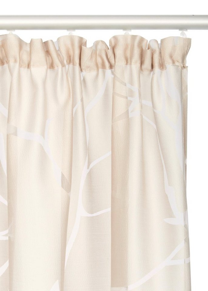 OTTO home Gardine Anna, 1 Stück, Kräuselband, halbtransparent (1 St), Kräuselband, halbtransparent, Ausbrenner, Viskose, Polyester, Äste-Motiv – Bild 4 von 5
