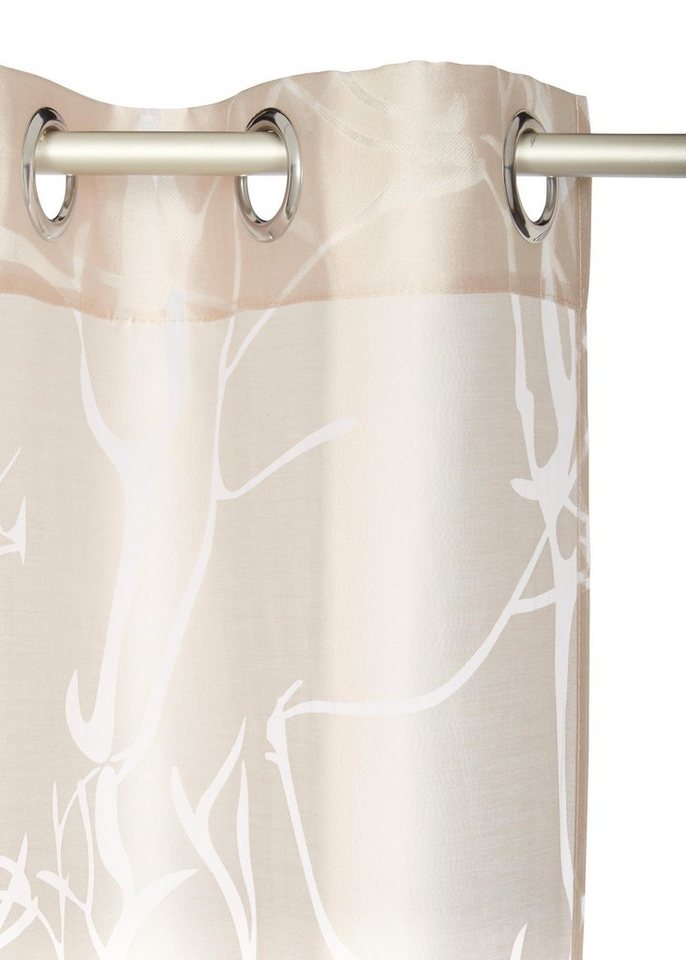 OTTO home Gardine Anna, 1 Stück, halbtransparent, Äste-Motiv (1 St), Ösen, halbtransparent, Ausbrenner, Bestseller, Äste-Motiv, Viskose, Polyester – Bild 4 von 5
