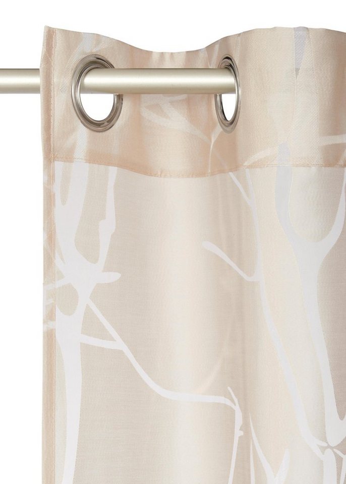 OTTO home Gardine Anna, 1 Stück, halbtransparent, Äste-Motiv (1 St), Ösen, halbtransparent, Ausbrenner, Bestseller, Äste-Motiv, Viskose, Polyester – Bild 5 von 5