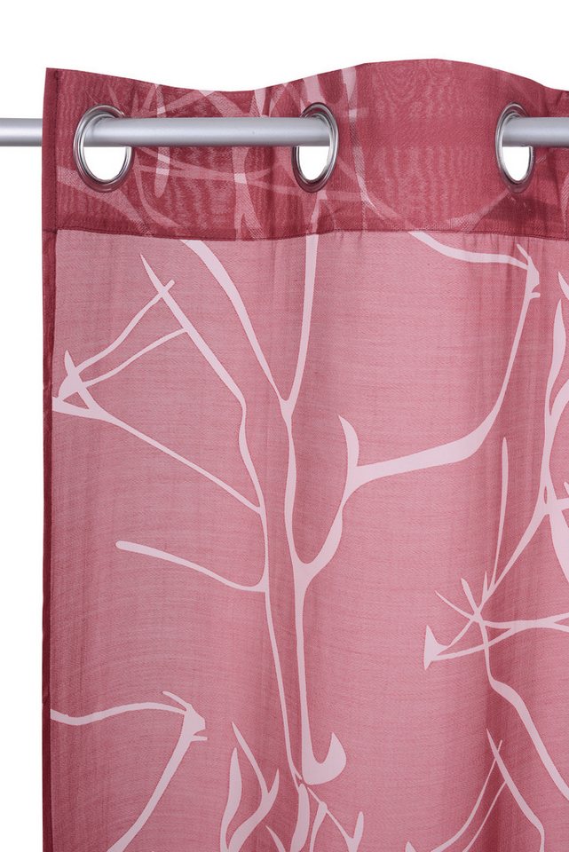 OTTO home Gardine Anna, 1 Stück, halbtransparent, Äste-Motiv (1 St), Ösen, halbtransparent, Ausbrenner, Bestseller, Äste-Motiv, Viskose, Polyester – Bild 4 von 5