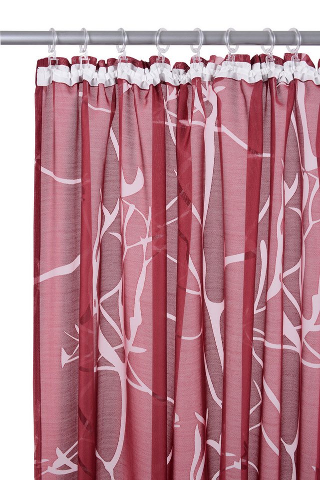 OTTO home Gardine Anna, 1 Stück, Kräuselband, halbtransparent (1 St), Kräuselband, halbtransparent, Ausbrenner, Viskose, Polyester, Äste-Motiv – Bild 4 von 5