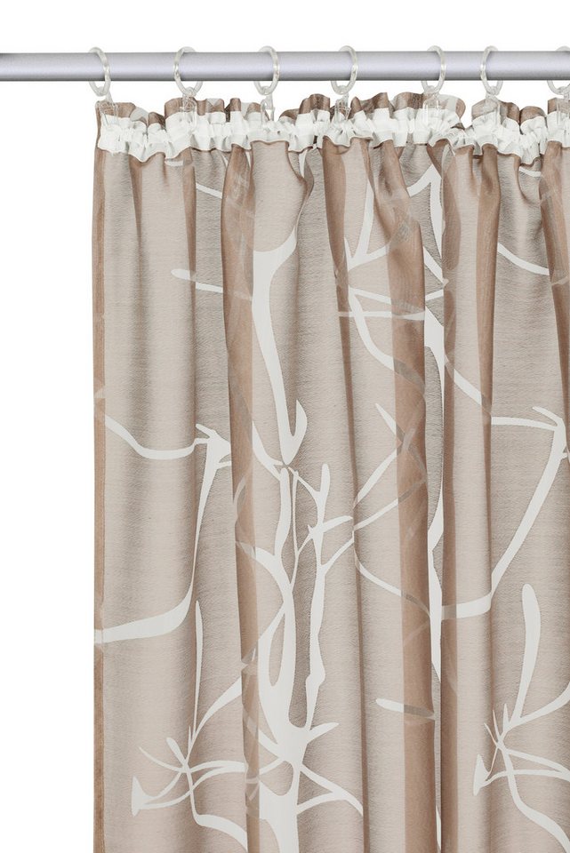 OTTO home Gardine Anna, 1 Stück, Kräuselband, halbtransparent (1 St), Kräuselband, halbtransparent, Ausbrenner, Viskose, Polyester, Äste-Motiv – Bild 4 von 5
