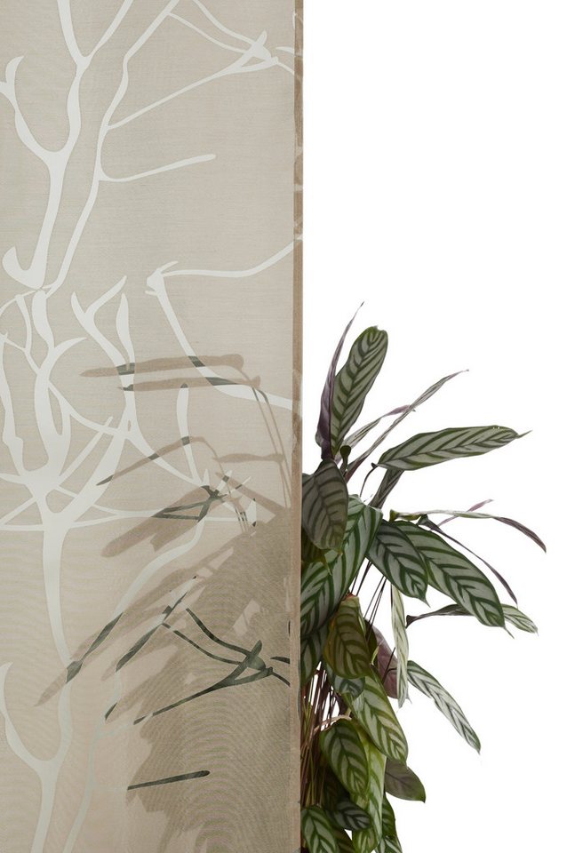 OTTO home Gardine Anna, 1 Stück, Kräuselband, halbtransparent (1 St), Kräuselband, halbtransparent, Ausbrenner, Viskose, Polyester, Äste-Motiv – Bild 5 von 5