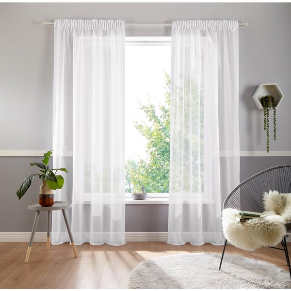 OTTO home Gardine Ari, 1 Stück, Multifunktionsband, transparent (1 St), Multifunktionsband, halbtransparent, Voile, Bestseller mit 4,5-Sterne-Bewertung