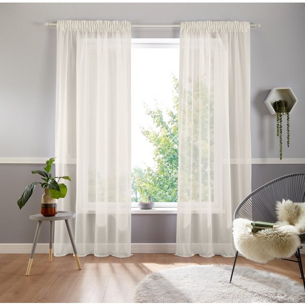 OTTO home Gardine Ari, 1 Stück, Multifunktionsband, transparent (1 St), Multifunktionsband, halbtransparent, Voile, Bestseller mit 4,5-Sterne-Bewertung