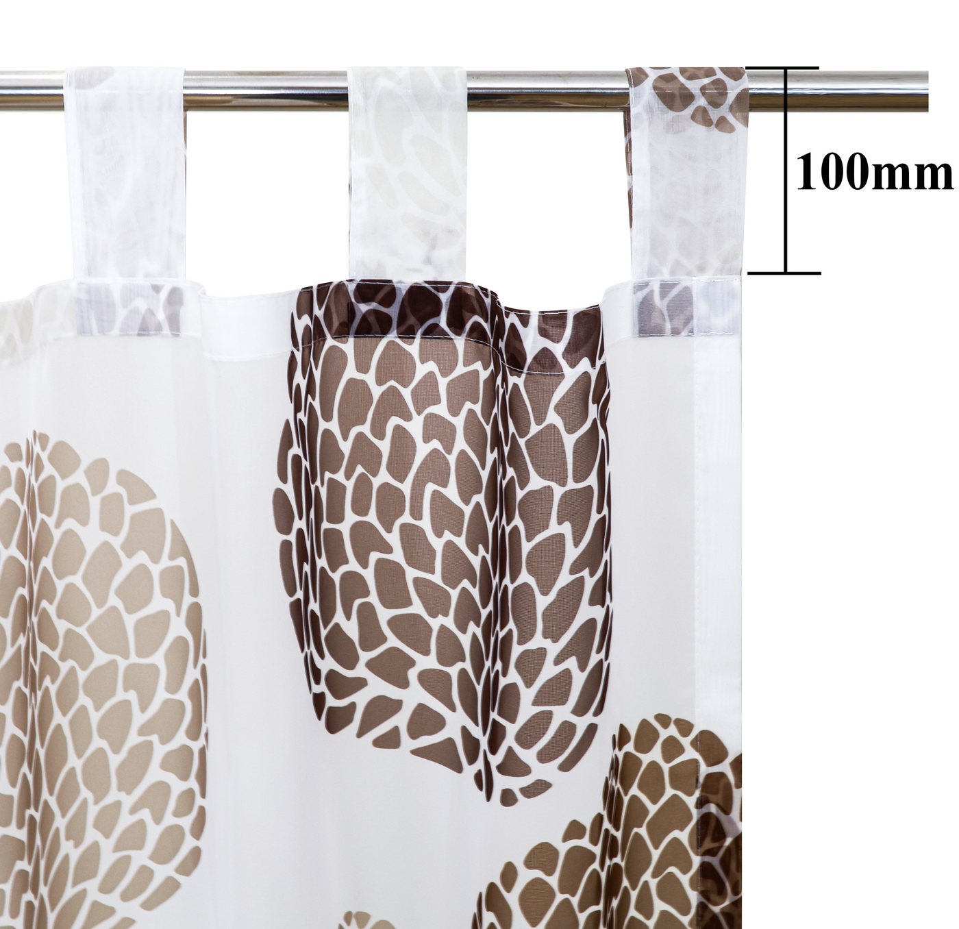 OTTO home Gardine Belem, 1 Stück, Schlaufen, transparent (1 St), Schlaufen, transparent, Voile, 1 oder 2 Schals, Vorhang, Fertiggardine, Kreise – Bild 4 von 5
