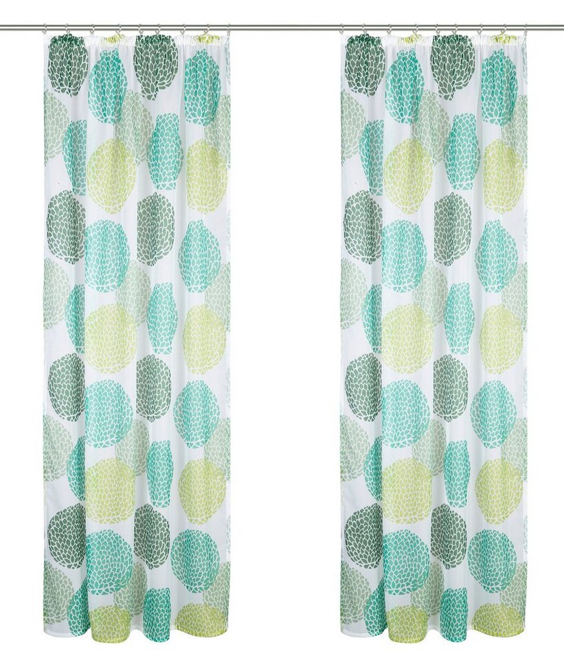 OTTO home Gardine Belem, 1 Stück, Kräuselband, transparent (1 St), Kräuselband, transparent, Voile, 1 bzw. 2 Schals, Vorhang, Fertiggardine, Kreise – Bild 2 von 5