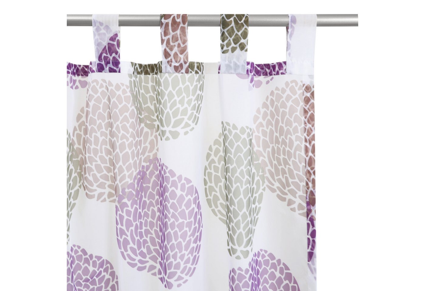 OTTO home Gardine Belem, 1 Stück, Schlaufen, transparent (1 St), Schlaufen, transparent, Voile, 1 oder 2 Schals, Vorhang, Fertiggardine, Kreise – Bild 4 von 5