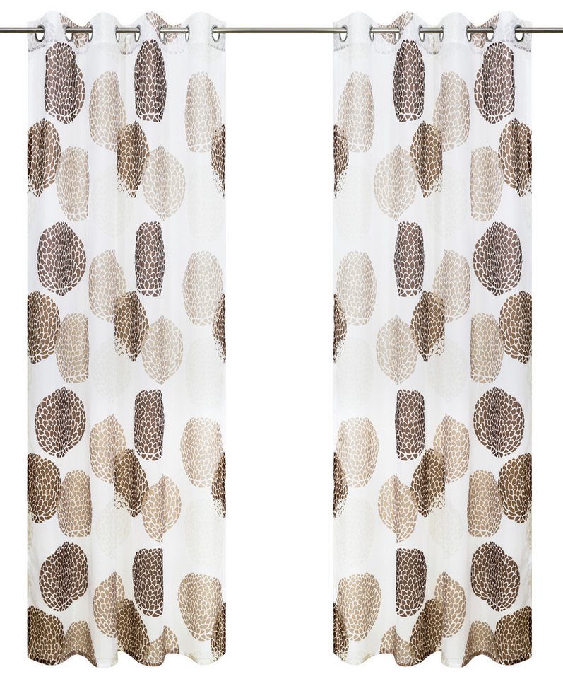 OTTO home Gardine BELEM, 1 Stück, transparent, Kreisemotiv (1 St), Ösen, transparent, Polyester, 1 Schal, Polyester, Kreise – Bild 2 von 5