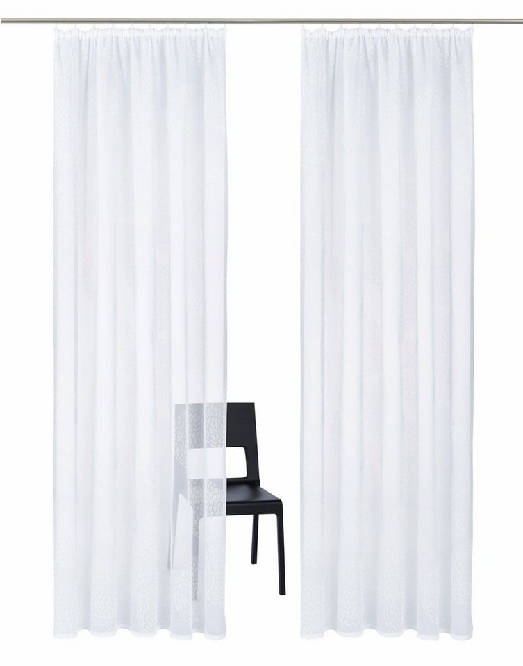 OTTO home Gardine Belem, 1 Stück, Kräuselband, transparent (2 St), Kräuselband, transparent, Voile, 1 bzw. 2 Schals, Vorhang, Fertiggardine, Kreise – Bild 2 von 5