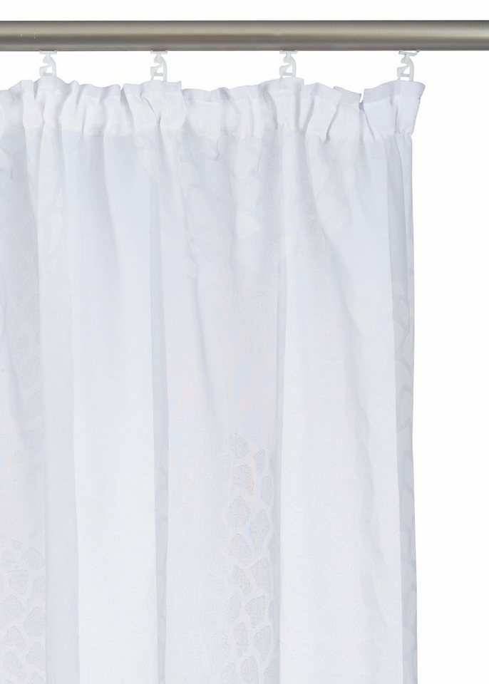 OTTO home Gardine Belem, 1 Stück, Kräuselband, transparent (2 St), Kräuselband, transparent, Voile, 1 bzw. 2 Schals, Vorhang, Fertiggardine, Kreise – Bild 5 von 5