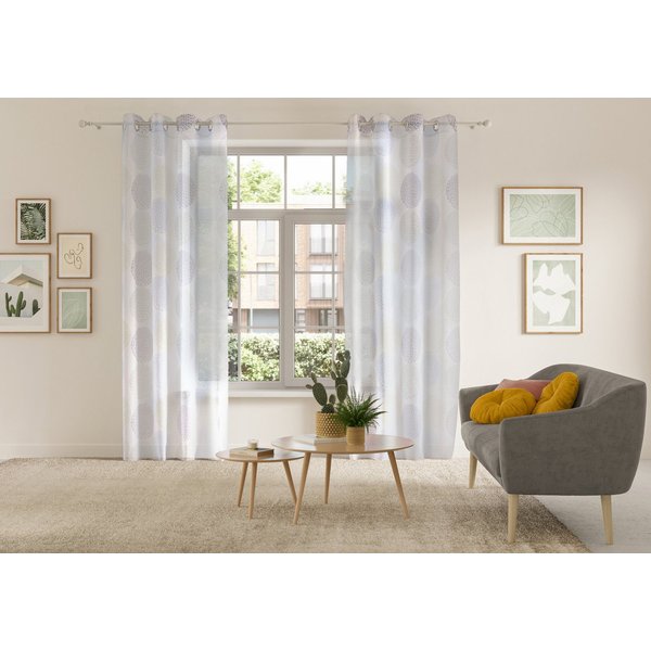 OTTO home Gardine BELEM, 1 Stück, transparent, Kreisemotiv (1 St), Ösen, transparent, Polyester, 1 Schal, Polyester, Kreise