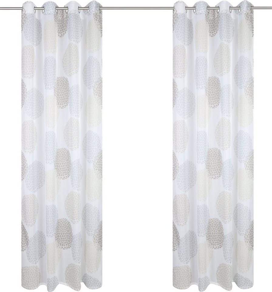 OTTO home Gardine BELEM, 1 Stück, transparent, Kreisemotiv (1 St), Ösen, transparent, Polyester, 1 Schal, Polyester, Kreise – Bild 2 von 5