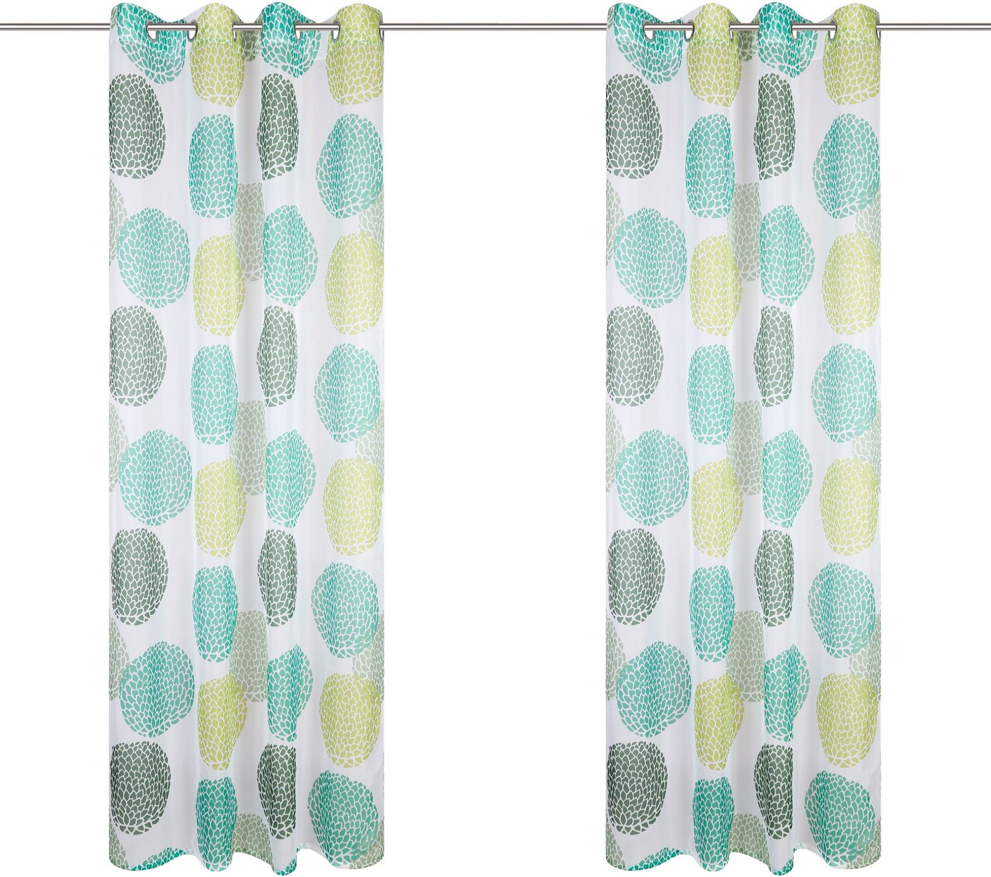 OTTO home Gardine BELEM, 1 Stück, transparent, Kreisemotiv (1 St), Ösen, transparent, Polyester, 1 Schal, Polyester, Kreise – Bild 2 von 5