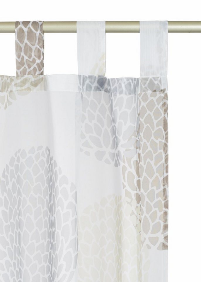 OTTO home Gardine Belem, 1 Stück, Schlaufen, transparent (1 St), Schlaufen, transparent, Voile, 1 oder 2 Schals, Vorhang, Fertiggardine, Kreise – Bild 4 von 5