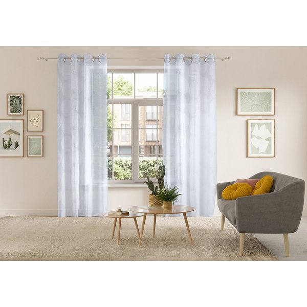 OTTO home Gardine BELEM, 1 Stück, transparent, Kreisemotiv (1 St), Ösen, transparent, Polyester, 1 Schal, Polyester, Kreise